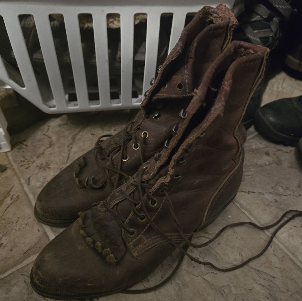 Brown Leather Western Boots